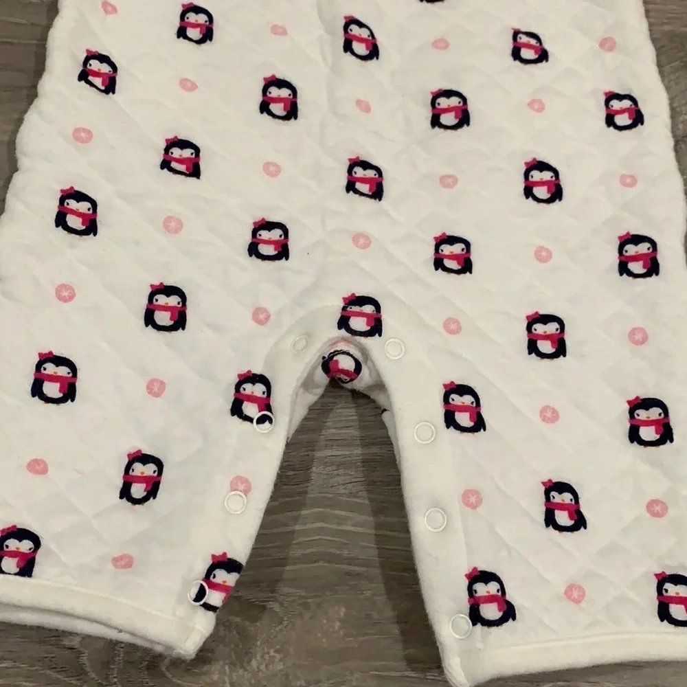 Gymboree Quilted Penguin Baby Girl One Piece
